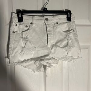 White high rise Shorty AERO denim jeans